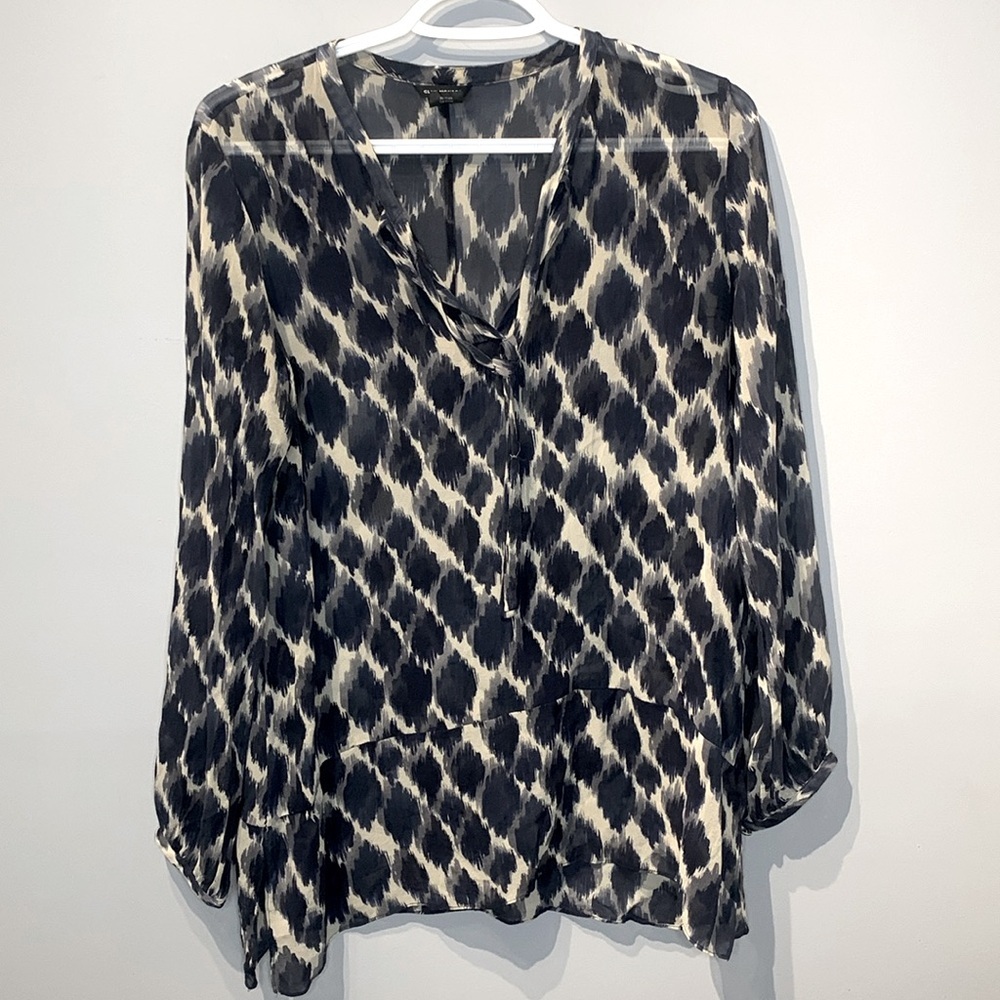Club Monaco 100% Silk Chiffon Top - Picture 2 of 5